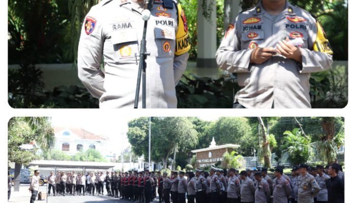 Kapolresta Banyuwangi Pimpin Apel Pengamanan Aksi May Day 2025: Utamakan Pendekatan Humanis