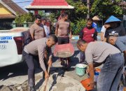 Minimalisir Laka Lantas Polres Bondowoso Tambal Jalan Berlubang: Bakti Polri di Hari Bhayangkara ke – 79