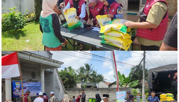 Polresta Banyuwangi, Polsek Jajaran dan Bulog gelontorkan Puluhan Ton Beras Murah secara serentak
