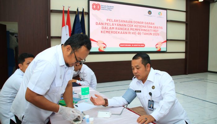 Peringati HUT RI Ke-80, Lapas Banyuwangi Gelar Donor Darah dan Cek Kesehatan Gratis
