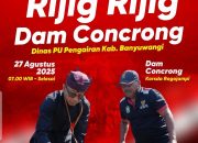DPU Pengairan Banyuwangi dalam HUT RI ke-80 Tahun, Menggelar Rijig-Rijig Dam Concrong Rogojampi