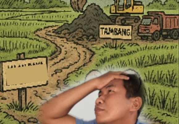 Diduga Aktifitas Tambang Ilegal di Tengah Persawahan Desa Bedewang, Milik siapa ya???