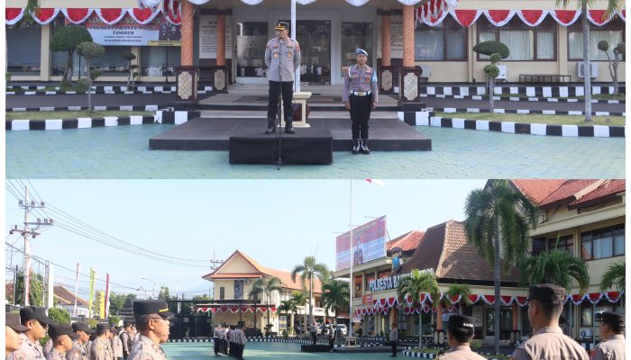 Kapolresta Banyuwangi Pimpin Apel Jam Pimpinan, Tekankan Kesehatan dan Kinerja Humanis