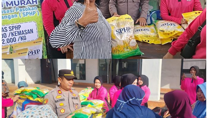 Polresta Banyuwangi dan Bulog Gelar Gerakan Pangan Murah, Salurkan Dua Ton Beras