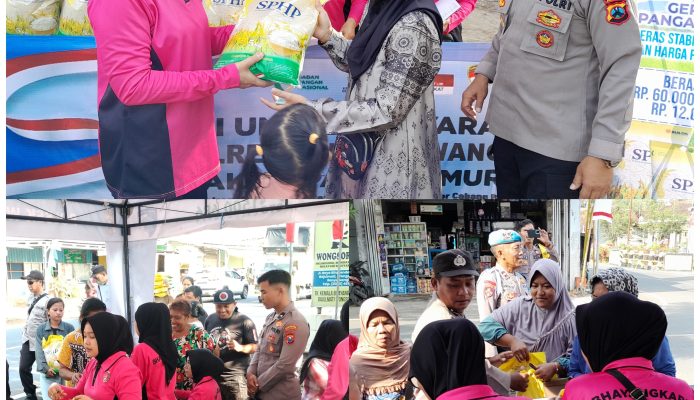 Polresta Banyuwangi Serta Polsek Jajaran Dan Bulog Gelar Gerakan Pangan Murah, Salurkan Puluhan Ton Beras Serentak di Berbagai Wilayah