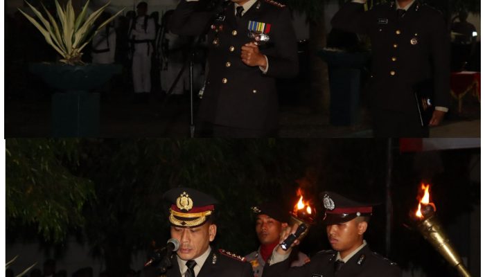 Kapolresta Banyuwangi Pimpin Apel Kehormatan dan Renungan Suci di TMP Patrang Sambut HUT RI Ke-80
