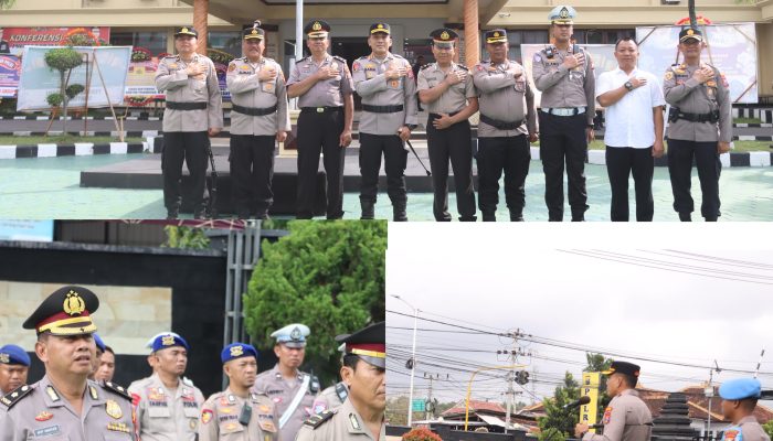Kapolresta Banyuwangi Anugerahkan Kenaikan Pangkat Pengabdian.