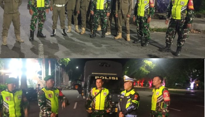 Patroli Sinergitas Kodim 0825/Banyuwangi Bersama Polresta dan Satpol PP, Jaga Kondusivitas Kota.