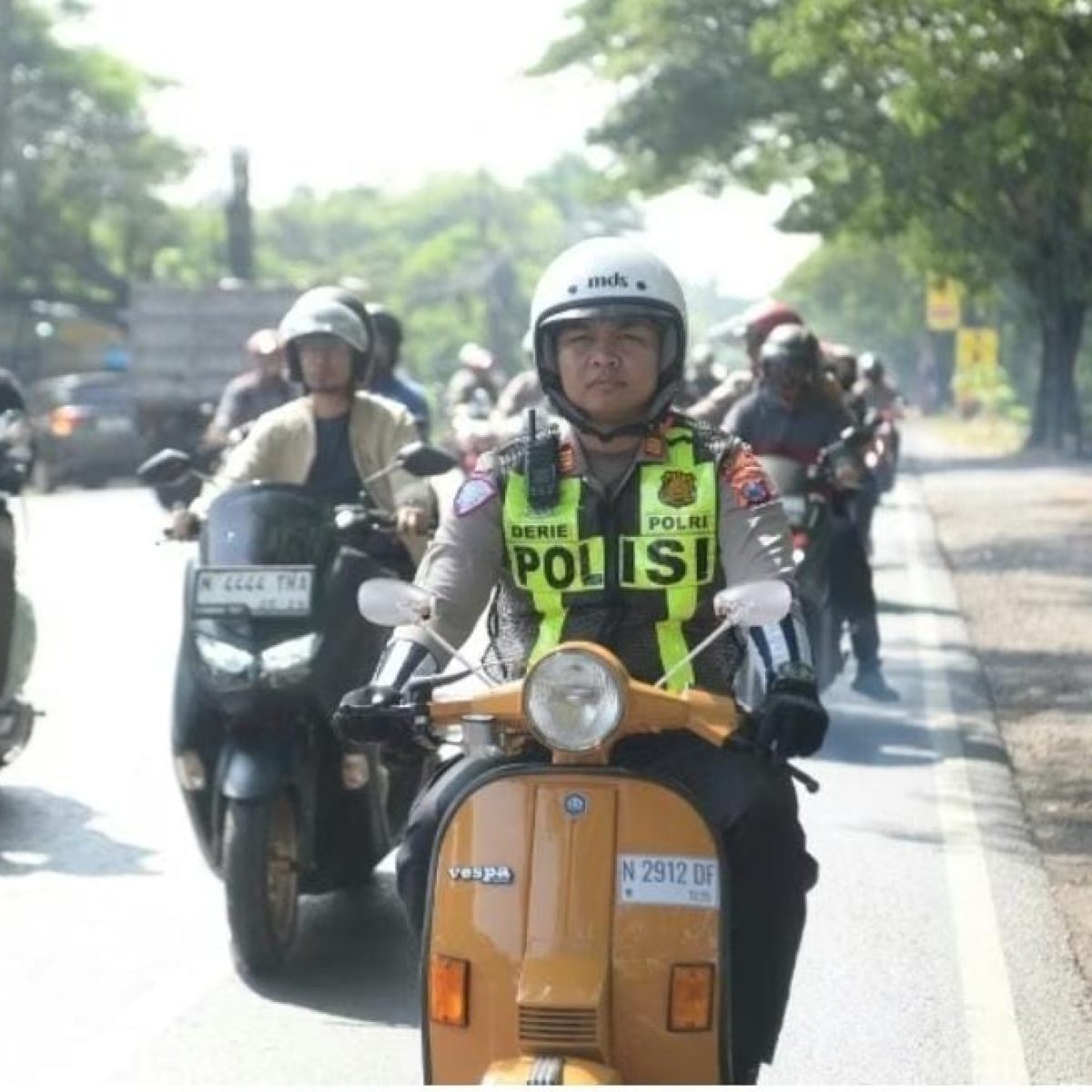 Polres Pasuruan Bersama Toga Tomas dan Komunitas Gelar Touring Bersholawat Untuk Kamseltibcarlantas