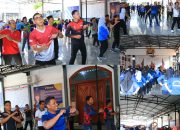 Petugas dan Warga Binaan Lapas Banyuwangi Kompak Senam Bersama.
