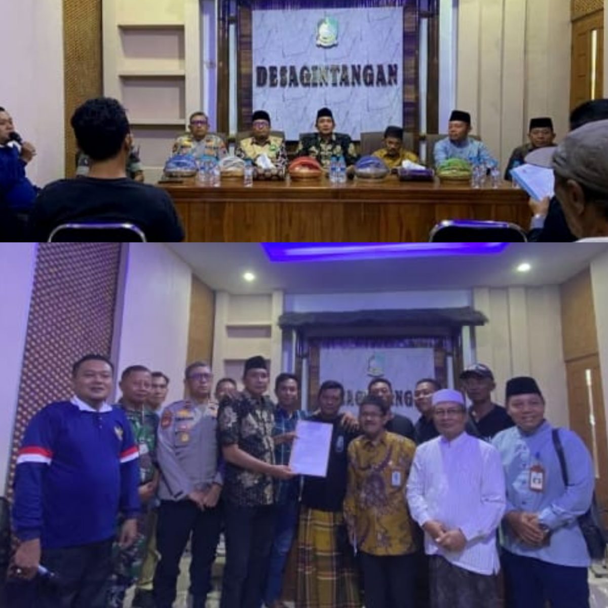 Tempuh Mediasi Konflik Tanah Masjid Al Mukminin Desa Gintangan Berdamai.