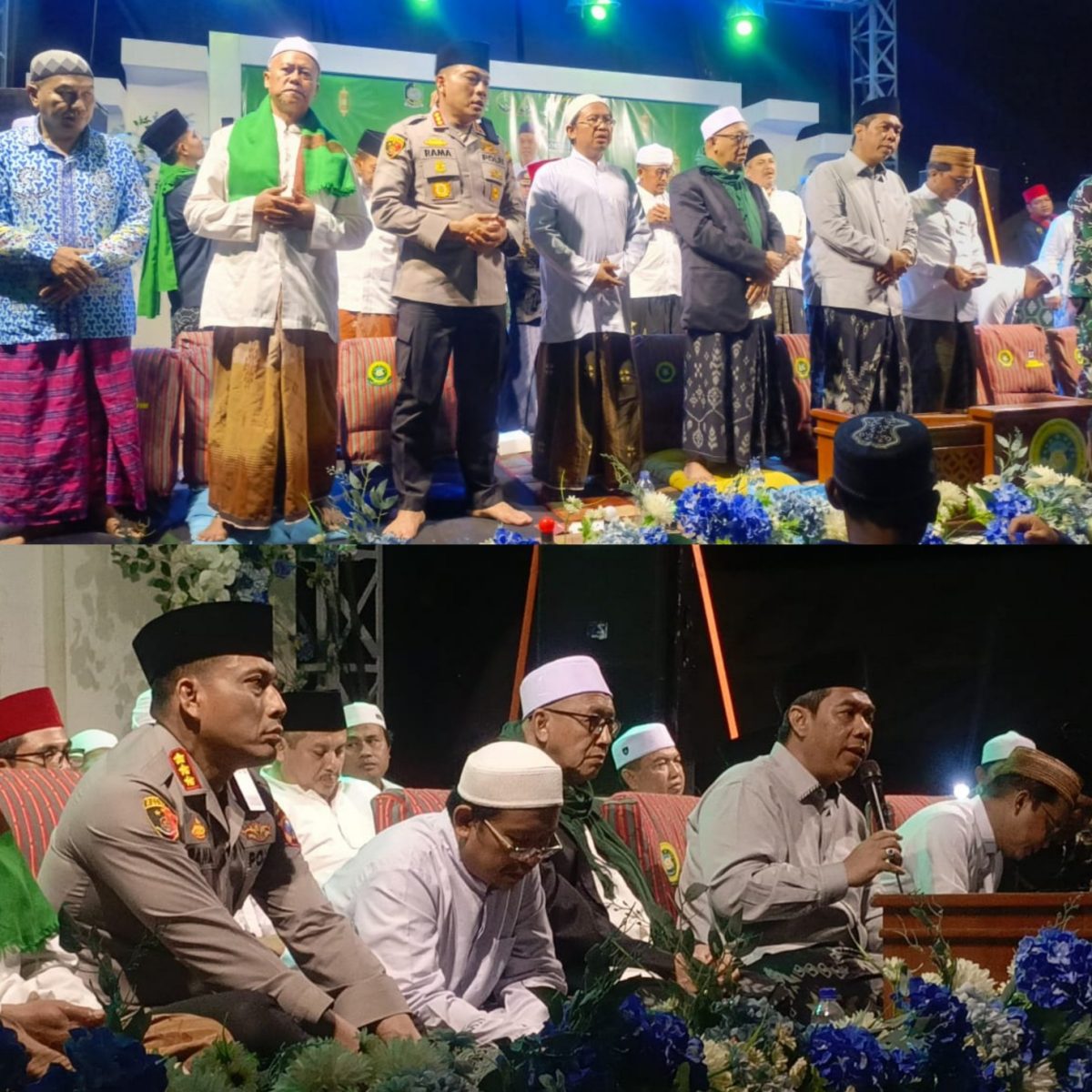 Kapolresta Banyuwangi Dampingi Wakil Ketua Umum PBNU KH. Zulfa Mustofa dalam Acara “Banyuwangi Bersholawat” Peringati Hari Santri Nasional.