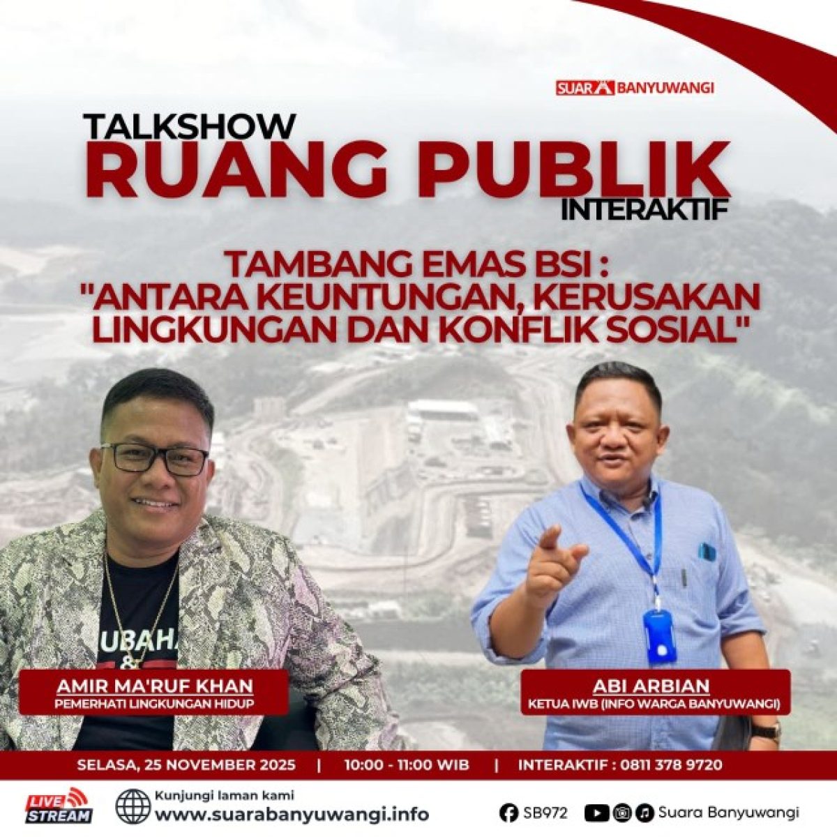 Talkshow “Ruang Publik” Bongkar Fakta Tambang Emas BSI: Untung atau Buntung???.
