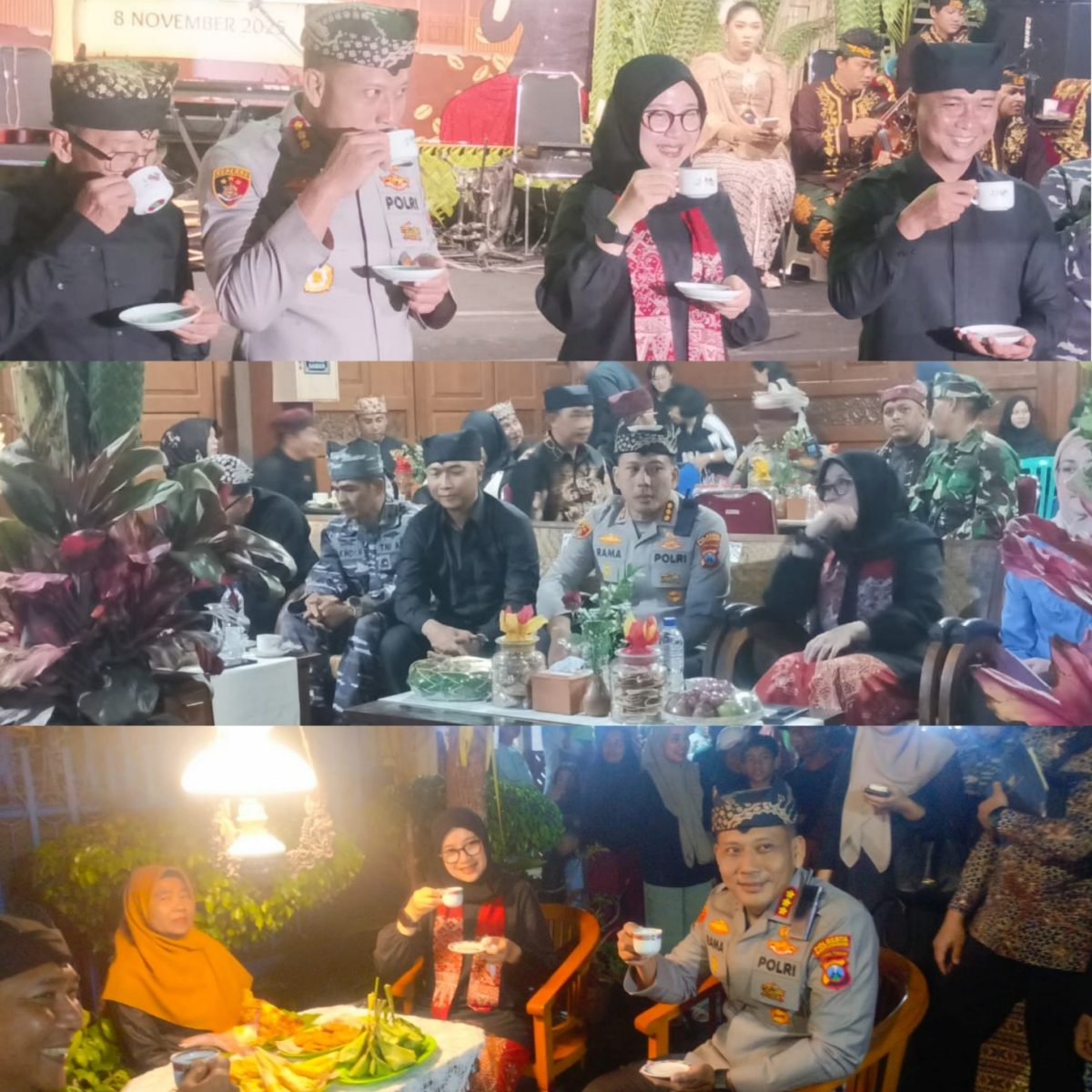 Kombes Pol Rama Samtama Putra, Nikmati Cita Rasa Kopi Using di Festival Sepuluh Ewu Desa Kemiren.