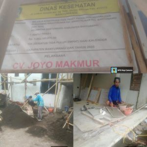 Pekerja Proyek Rehabilitasi Puskesmas Singotrunan Diduga Tak Dilengkapi K3, Kadinkes dan Pihak Puskesmas Saling Lempar Tanggung Jawab.