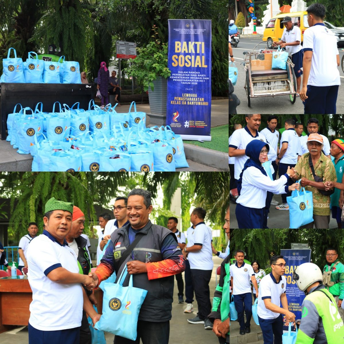 Peringati Hari Bakti Kemenimipas ke-1, Lapas Banyuwangi Bagikan Paket Sembako.