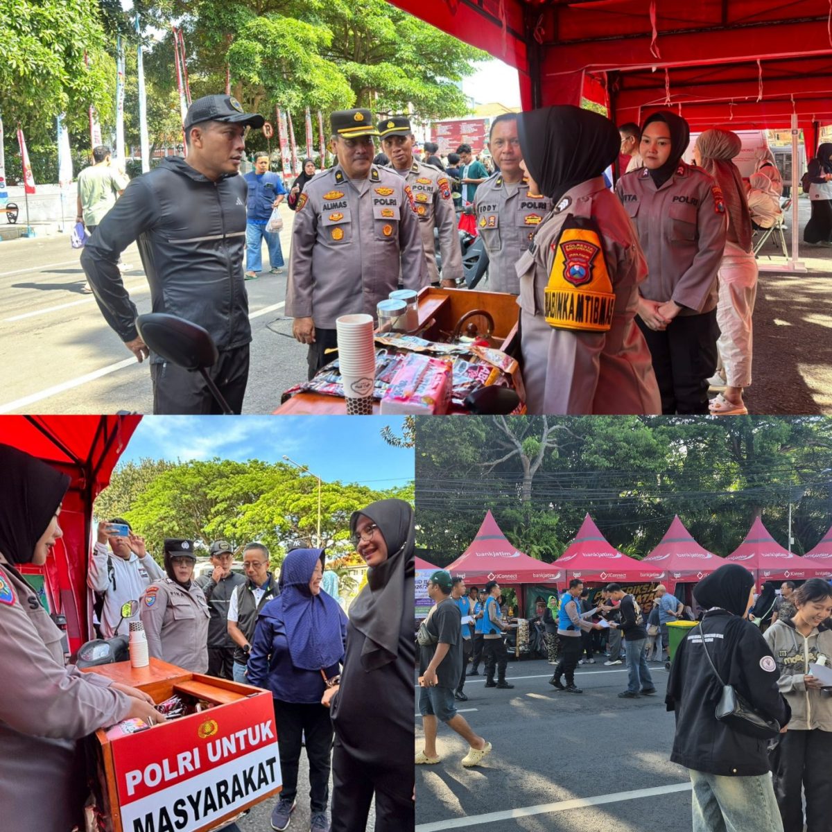 Polresta Banyuwangi Sapa Warga CFD, Gaungkan Rekrutmen Transparan SMA Kemala Taruna & Bintara Brimob.