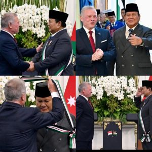 Presiden Prabowo Terima Penghargaan “The Bejewelled Grand Cordon of Al Nahda” dari Raja Abdullah II ibn Al Hussein.