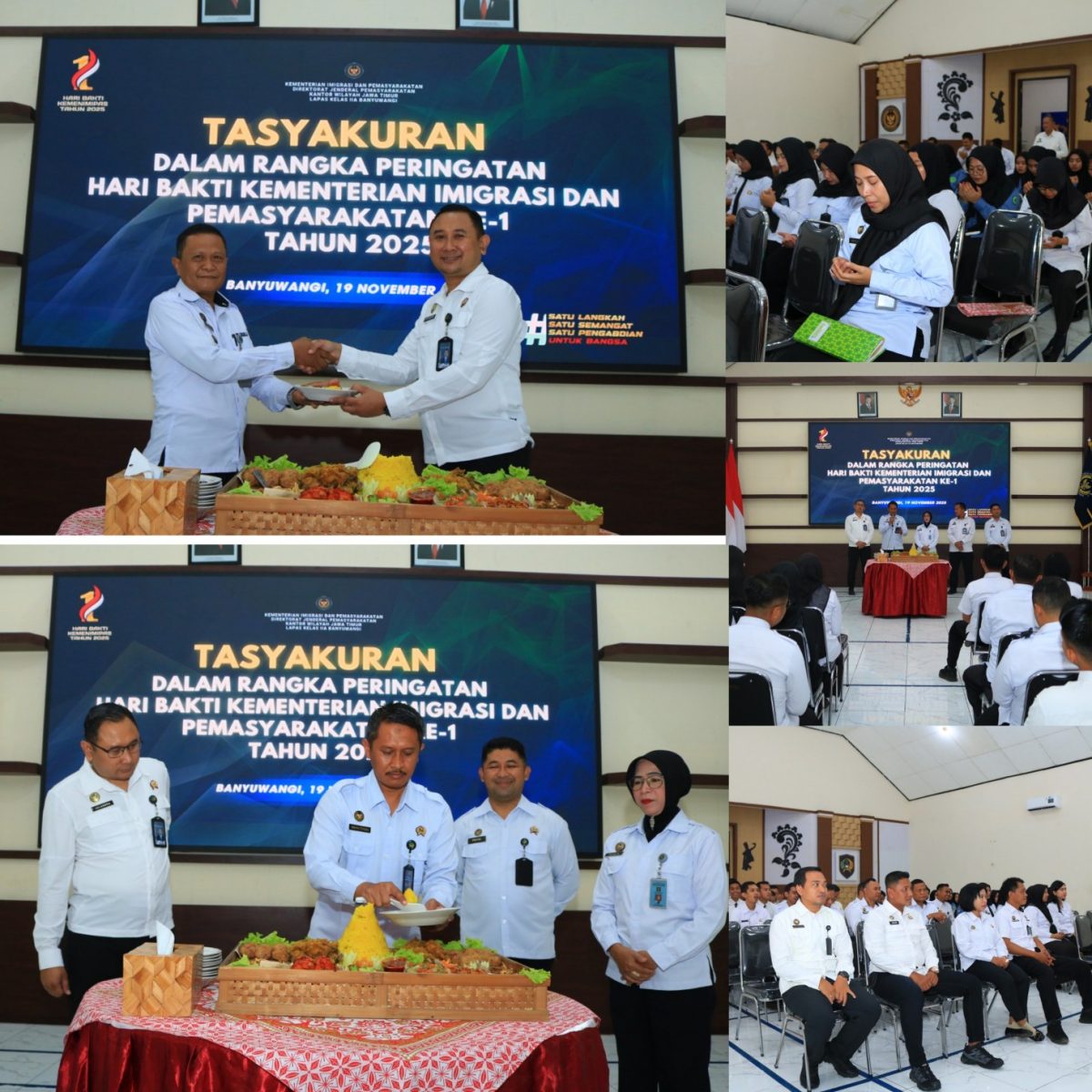 Lembaga Pemasyarakatan (Lapas) kelas IIA Banyuwangi, Gelar Tasyakuran dan Peringatan Hari Puncak Bakti Kemenimipas Ke-1 Tahun 2025.