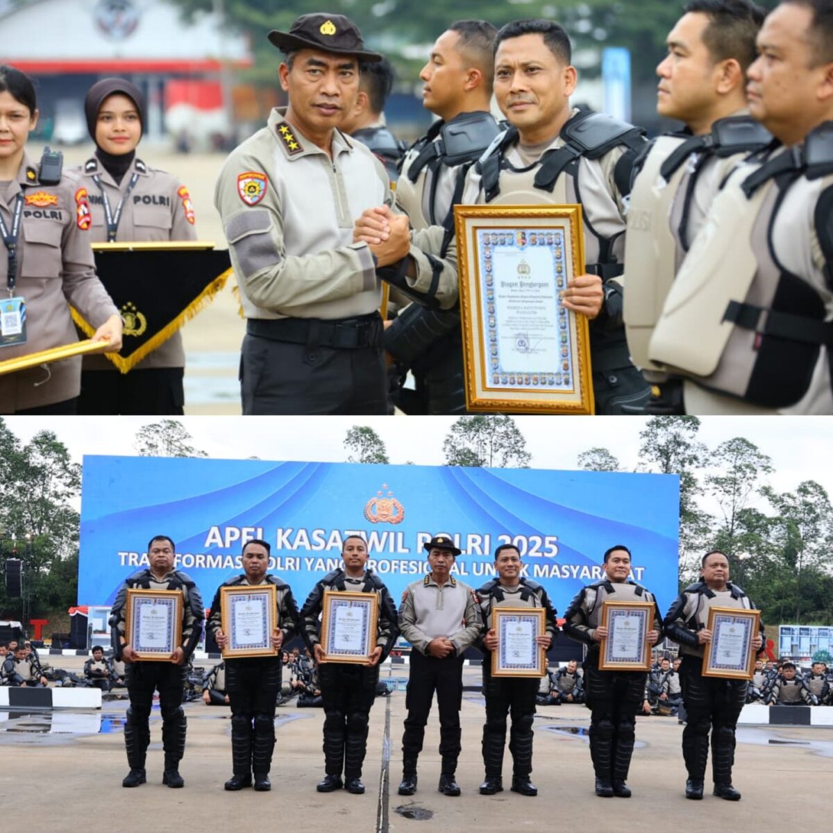 Polresta Banyuwangi Terima Penghargaan Orisinalitas & Ide Cerita Terbaik di Ajang Video PAMAPTA Polri 2025.