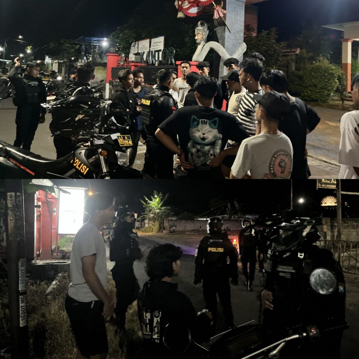 Respons Cepat Polresta Banyuwangi: Balap Liar Dibubarkan, Tawuran Pemuda Digagalkan.