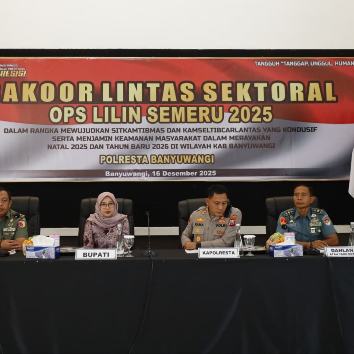 Jujugan Wisatawan Liburan Nataru 2026, Banyuwangi Gelar Rakor Pengamanan Lintas Sektor.