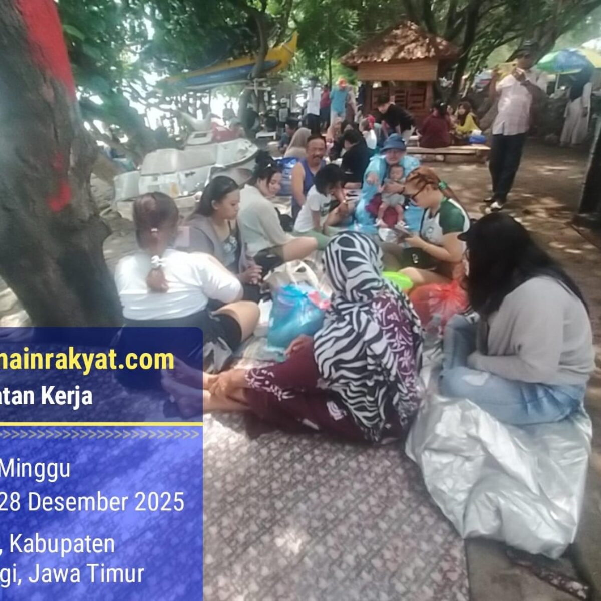 Libur Nataru 2026, Mama Iin Okta Nikmati Wisata Pantai Rumah Apung Bangsring.