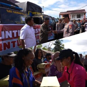 Kapolri dan Ketua Umum Bhayangkari Tinjau Udara Dampak Banjir Longsor Sumut, Pastikan Percepatan Bantuan untuk Warga.