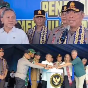 Polri Perkuat Ketahanan Pangan Nasional: Wakapolri Bersama Menko Pangan Tanam Jagung di Lampung Selatan.