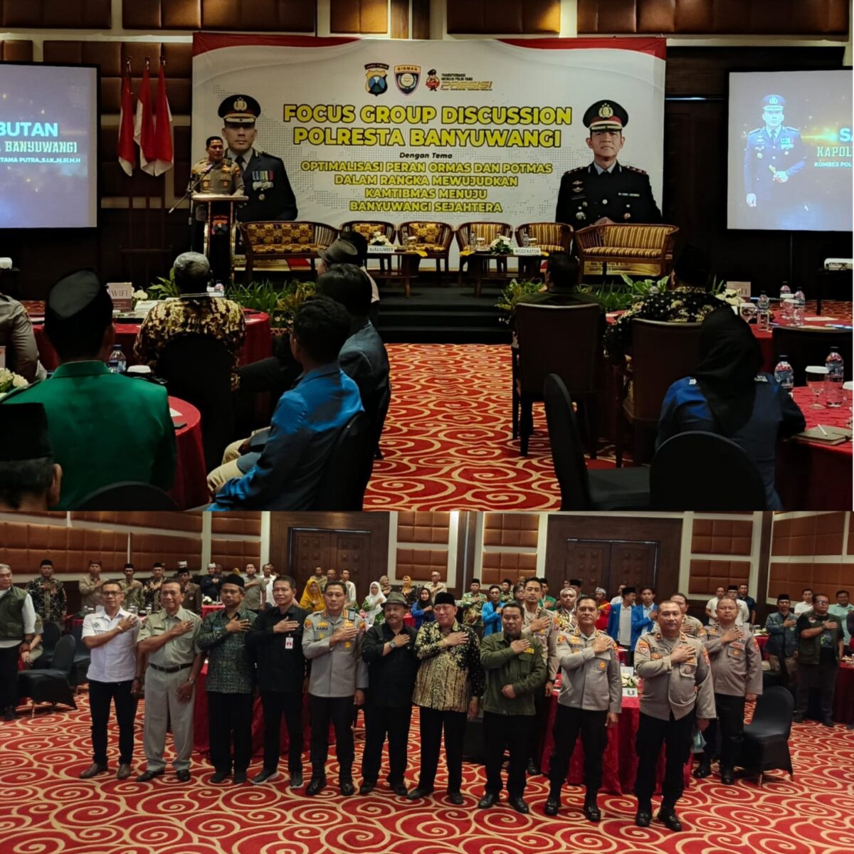 Polresta Banyuwangi Gelar FGD; Rangkul Ormas dan Potmas, Perkuat Kolaborasi Jaga Stabilitas Keamanan Daerah.