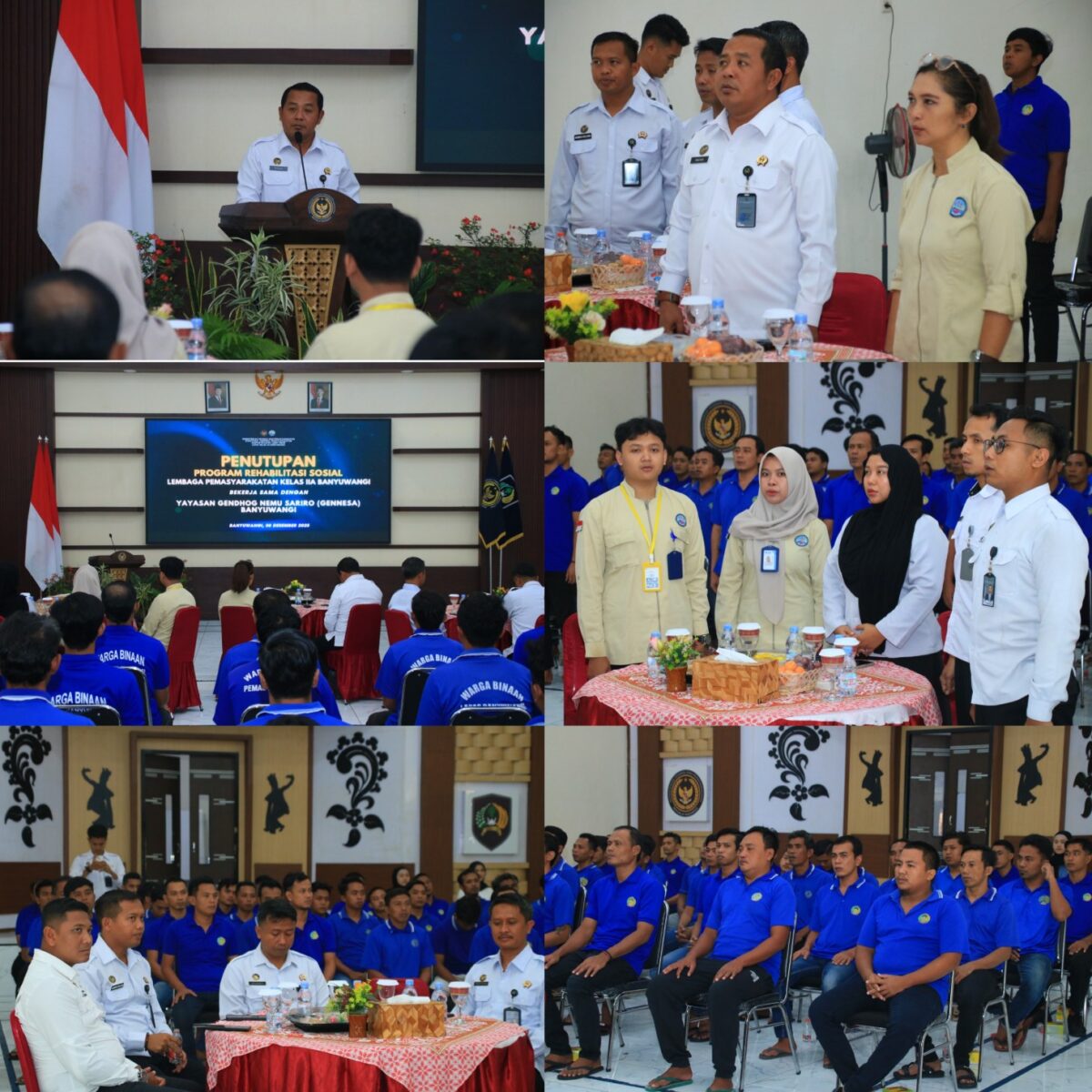 Lembaga Pemasyarakatan Kelas IIA Banyuwangi, Resmi Menutup Program Rehabilitasi Sosial Bagi Warga Binaan yang Terjerat Kasus Penyalahgunaan Narkoba.