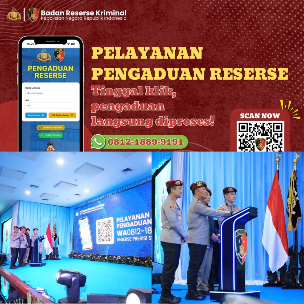 Wakapolri Luncurkan Program Pelayanan Pengaduan Reserse.