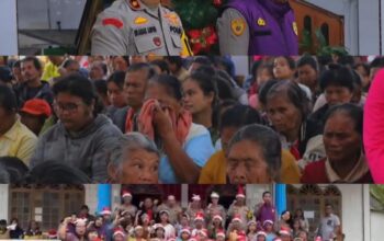 Rayakan Natal Bersama Warga Terdampak Bencana, Polri Hadir di Dua Gereja HKBP Tapanuli Utara