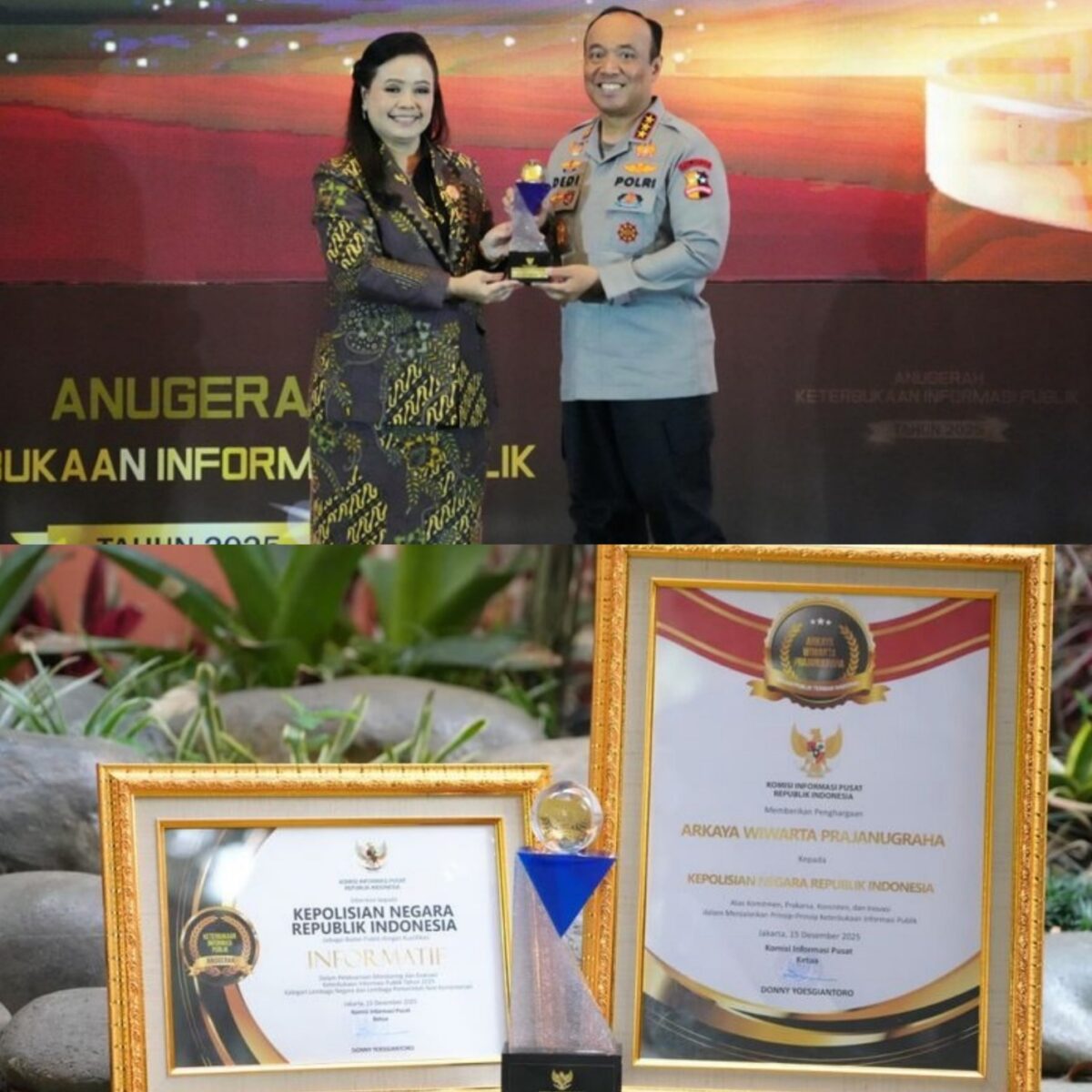 Polri Raih Predikat Informatif Tertinggi dan Badan Publik Terbaik dari KIP.