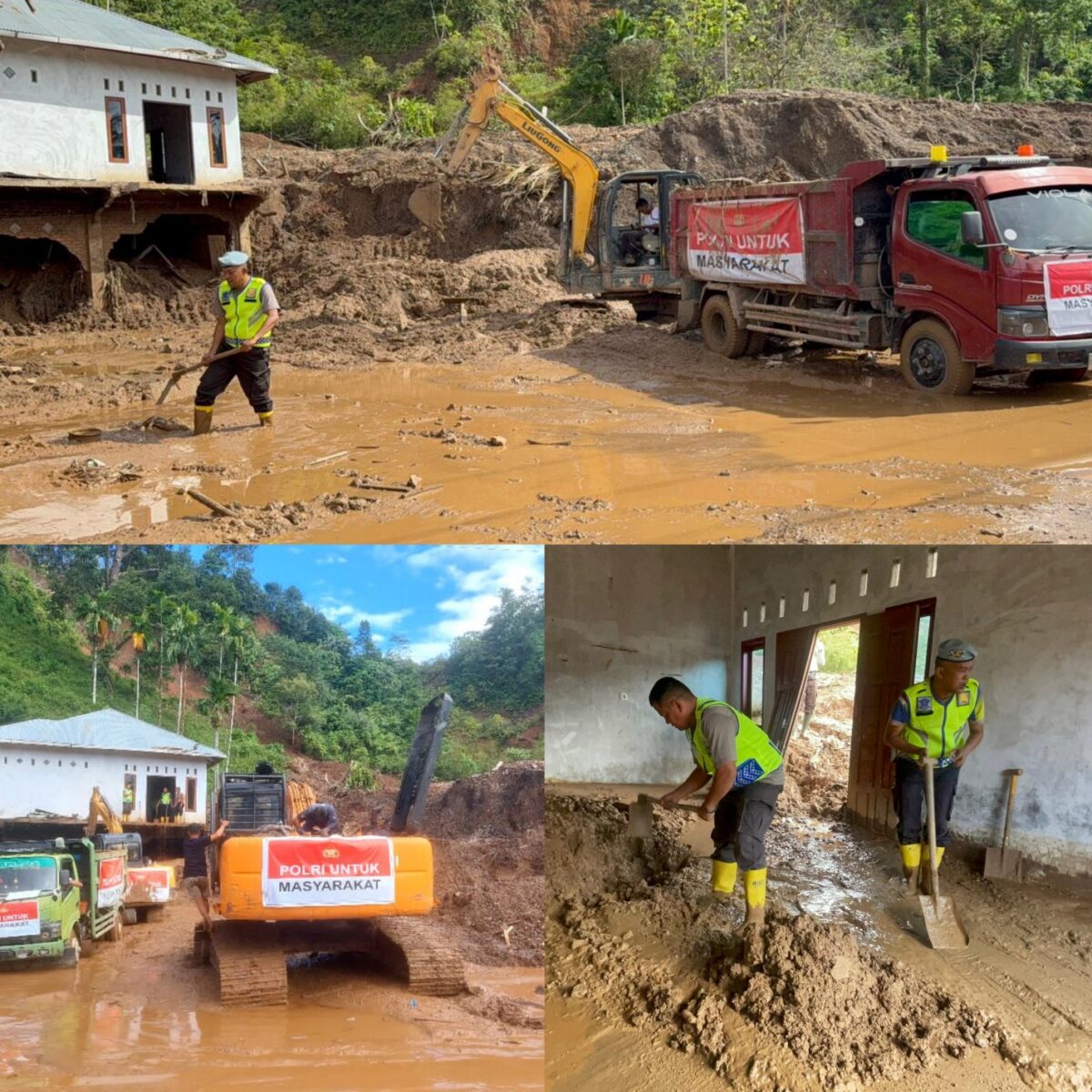 Polri Maksimalkan Bantuan dengan Kerahkan Alat Berat, Percepat Pemulihan Bencana di Sumatra.