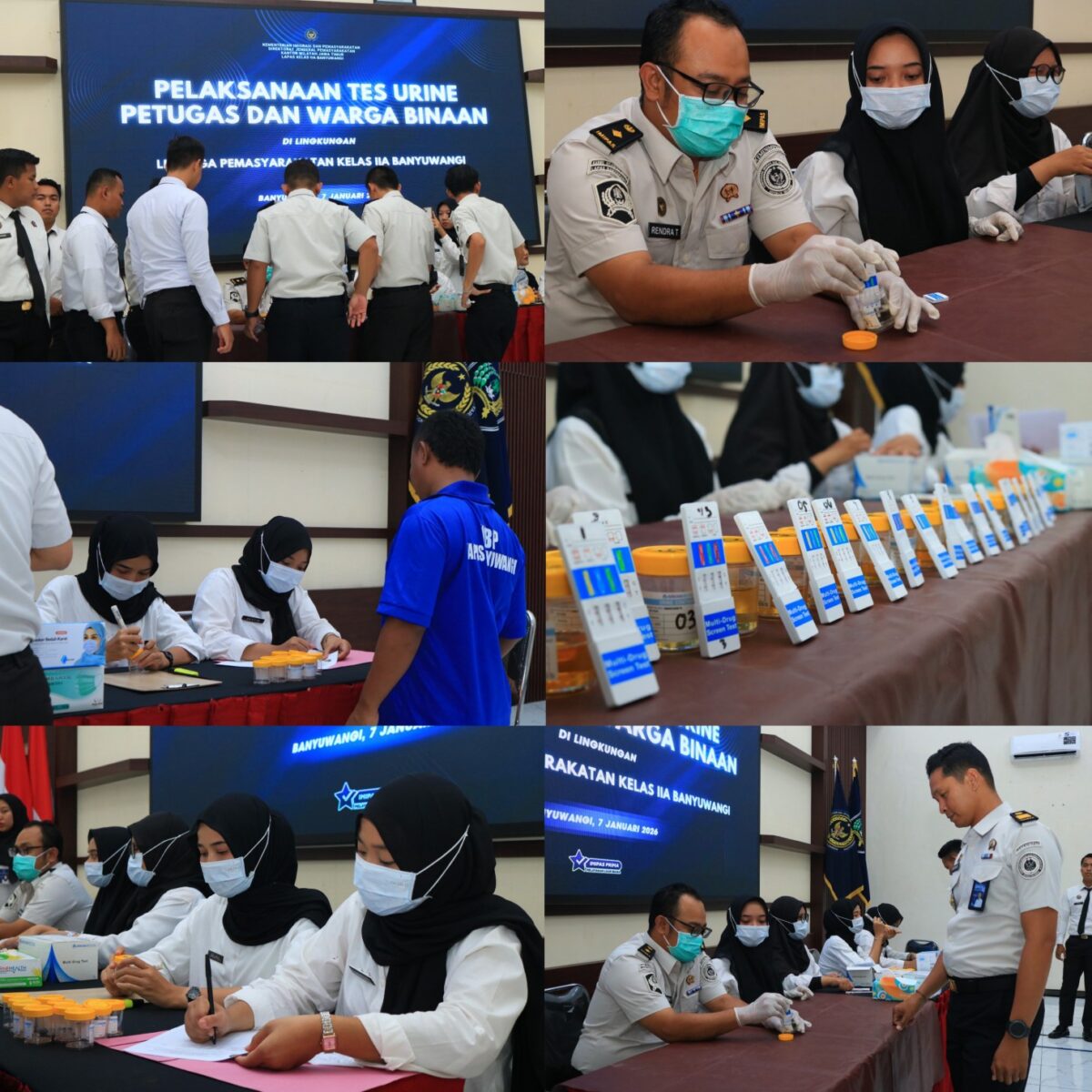 Lapas Banyuwangi Menggelar Tes Irine, Mendadak yang Menyasar Jajaran Pegawai Hingga Perwakilan Warga Binaan,