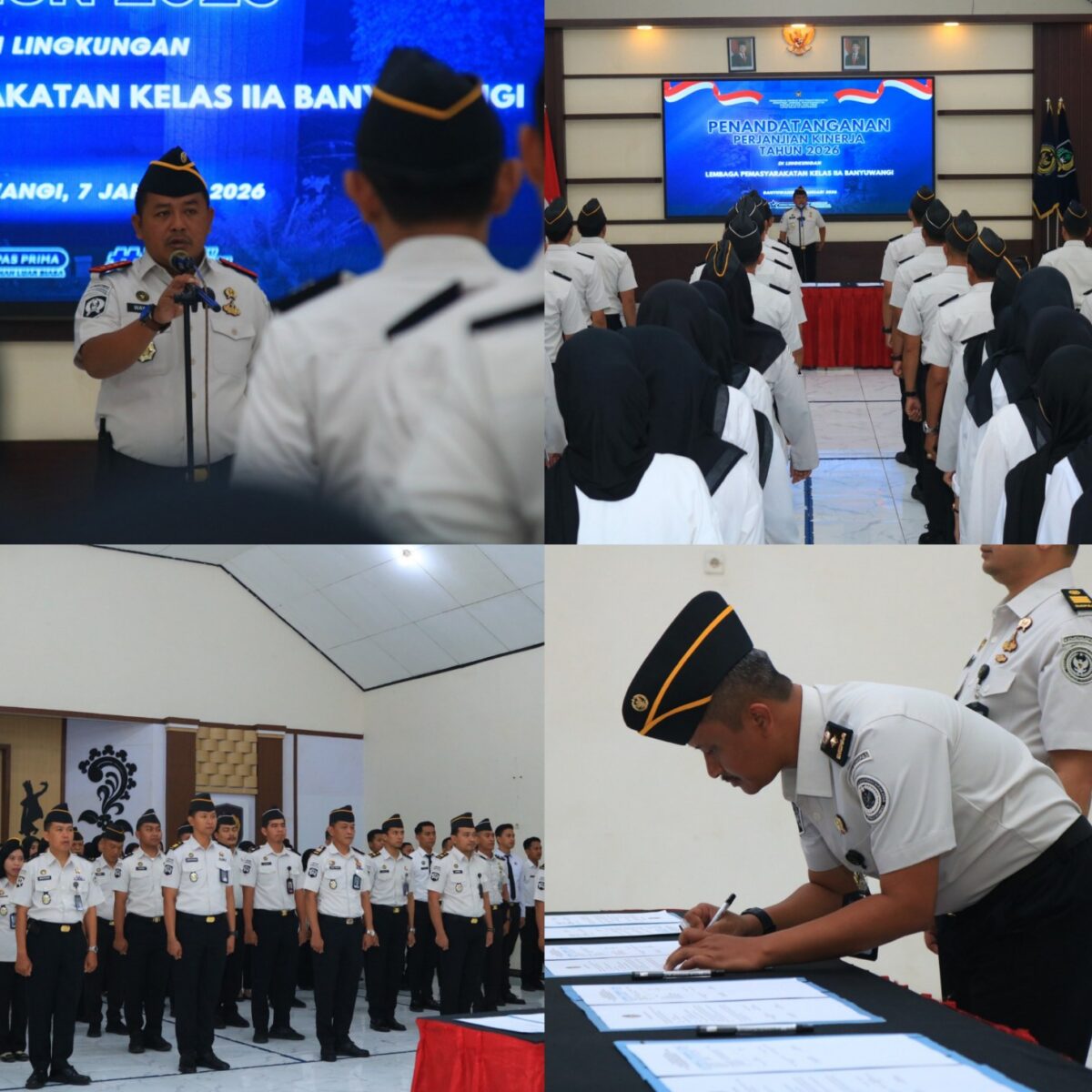 Lembaga Pemasyarakatan Kelas IIA Banyuwangi Resmi Mengawali Tahun 2026, dengan Langkah Tegas Melalui Penandatanganan Perjanjian Kinerja dan Pakta Integritas.