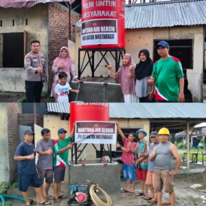 Polri Bangun Puluhan Sumur Bor, Warga Padang Pariaman Mulai Nikmati Air Bersih Pascabencana.