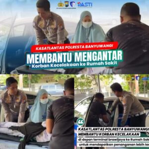 Aksi Cepat dan Humanis, Kasat Lantas Polresta Kompol Elang Prasetyo Bantu Korban Kecelakaan di Depan Terminal Brawijaya