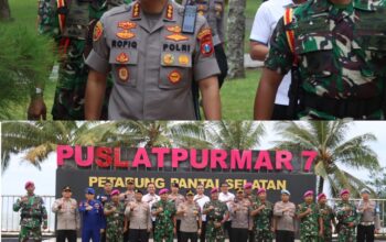 Perkuat Sinergi TNI–Polri, Kapolresta Banyuwangi Kunjungi Puslatpurmar 7 Lampon.
