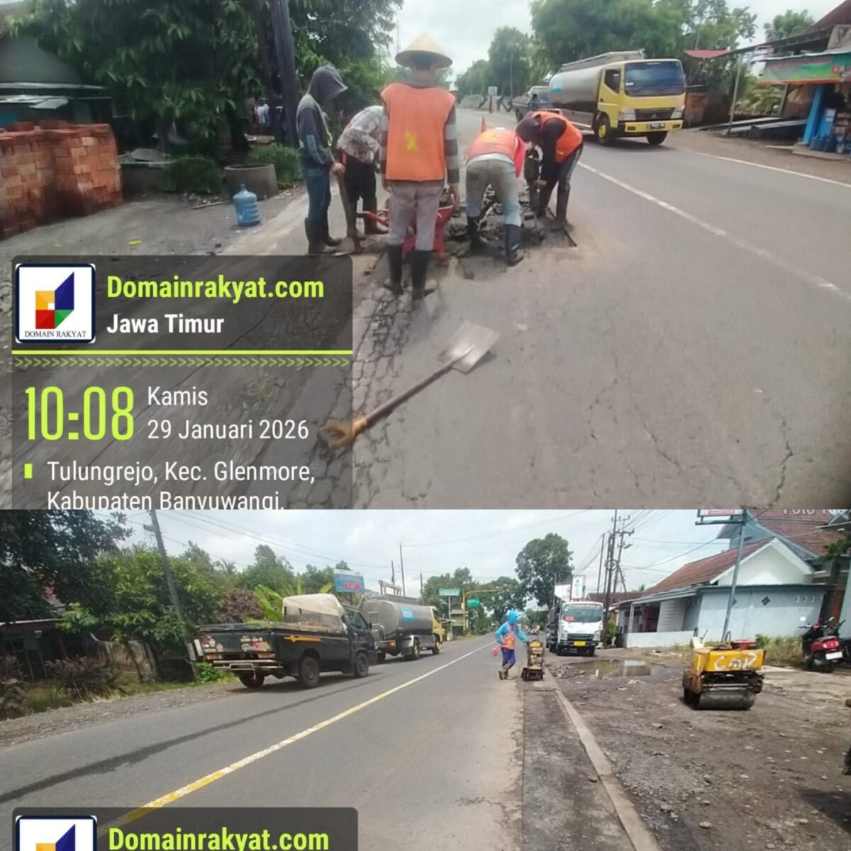 Proyek Perbaikan Jalan Nasional Glenmore–Kalibaru Disorot, Penerapan K3 Diduga Diabaikan.