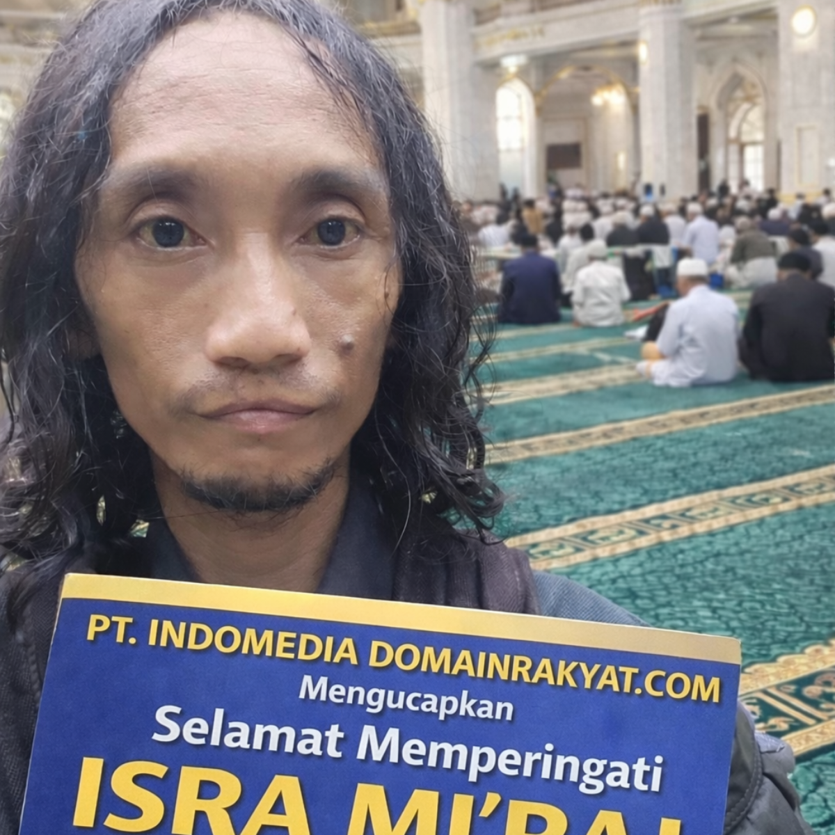 Indra Perwakilan Media Domainrakyat.com Mengucapkan Selamat Memperingati Isra Mi’raj Nabi Muhammad SAW.