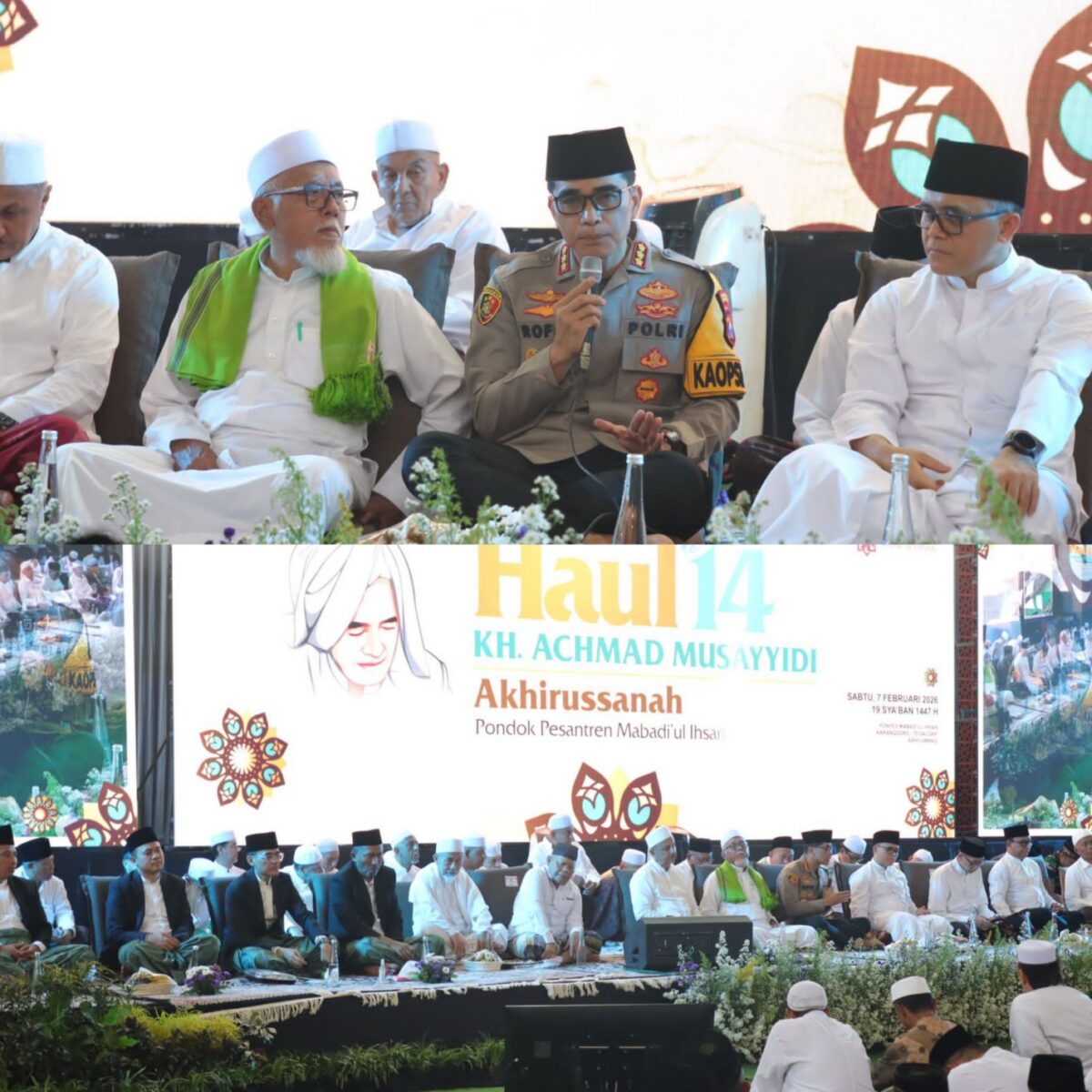 Kapolresta Banyuwangi Hadiri Haul Masyayikh Ponpes Mabadiul Ihsan ke-14