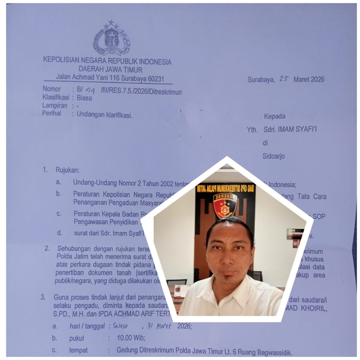 Kasus Dugaan Penyerobotan Sempadan Sungai oleh PT Bernofarm Disorot, Imam Syafi’i Desak Gelar Perkara Khusus dan Transparansi Polda Jatim