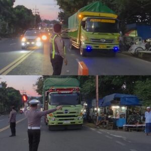 Kapolresta Banyuwangi Pastikan Arus Lancar, Kendaraan Besar Tetap Diatur Ketat