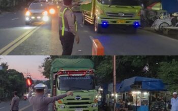 Kapolresta Banyuwangi Pastikan Arus Lancar, Kendaraan Besar Tetap Diatur Ketat