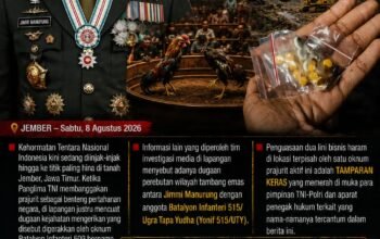 Kehormatan Militer Dipertanyakan: Panglima TNI Diminta Usut Dugaan Judi dan Peredaran Okerbaya di Jember
