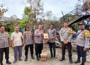 Polsek Katingan Hilir Berikan Bantuan Sosial Kepada Korban Kebakaran di Kasongan Lama