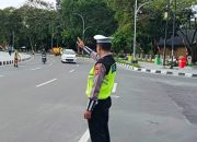 Satlantas Polresta Palangka Raya Atur Arus Lalin Demi Jaga Kamseltibcar dan Cegah Kemacetan