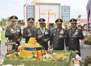 HUT ke-78 Bhayangkara, Pangdam Tanjungpura Hadiri Upacara dan Syukuran di Polda Kalbar